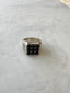 Room 101 Original 9 Stone Black Dimond Signet Ring