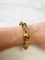 ROOM101 GOLD PLATED STAINLESS STEEL SKULL LINK BRACELET, 9.5"