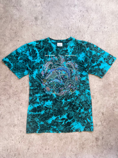 Vintage Aboriginal Art Whales & Dolphins Tee (L)